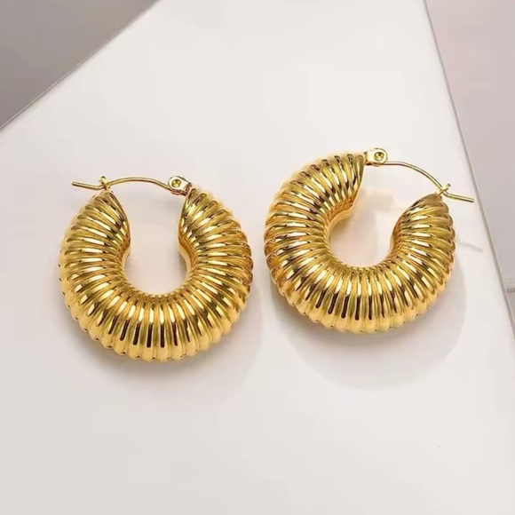 Zara Jewelry - Zara Twist Elegant Gold Hoop Earrings